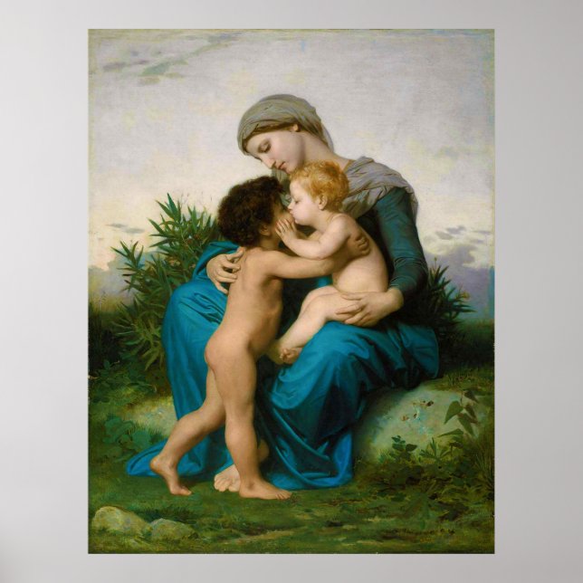Poster Amor fraternal por William Adolphe Bouguereau (Frente)