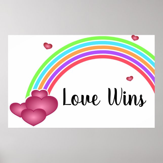 Poster Amor ganha arco-íris (Frente)