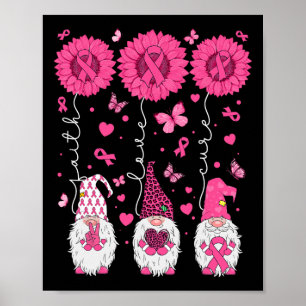 Poster Amor Gnomos Cura Consciência do Cancer de Girassol