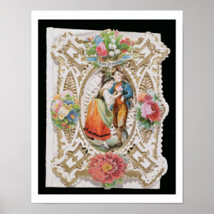 Pôster Amor, inocência, cartão dos namorados, c.1870 (l