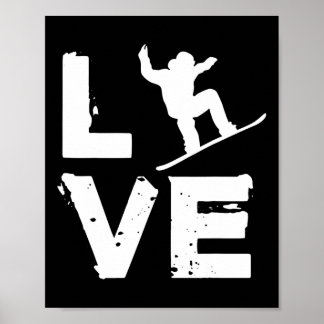 Poster Amor Jovens Jovens Estilo Livre Snowboard Crianças