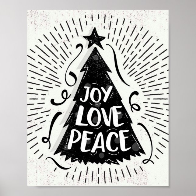 Poster Amor, Joy, Natal (Frente)