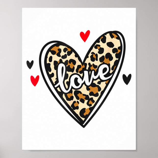 Poster Amor Leopard Valentines  (Frente)
