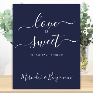 Poster Amor Moderno Marinho Personalizado Azul