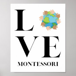Poster Amor | Montessori | Mãos Ao Redor Do Mundo