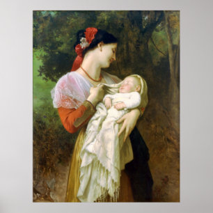 Poster Amor Motherly Amor Bouguereau Belas Artes