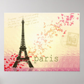 Pôster Amor na Torre Eiffel de Paris
