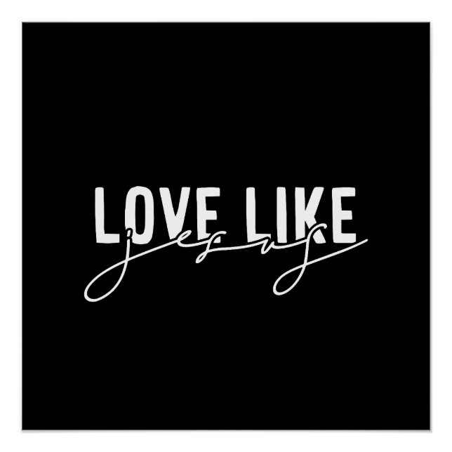 Pôster Amor negro como Jesus cristão (Frente)