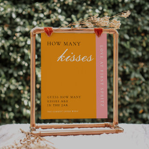 Poster Amor no Primeiro Spritz Quantos Kisses Sinal de Br