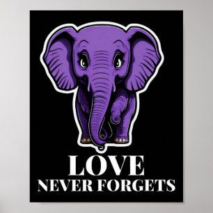 Poster Amor Nunca Esquece Elefante Para Mulher Alzheimer