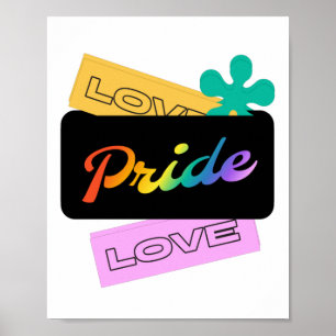 Poster Amor, orgulho, amor. LGBT+orgulho. Arco