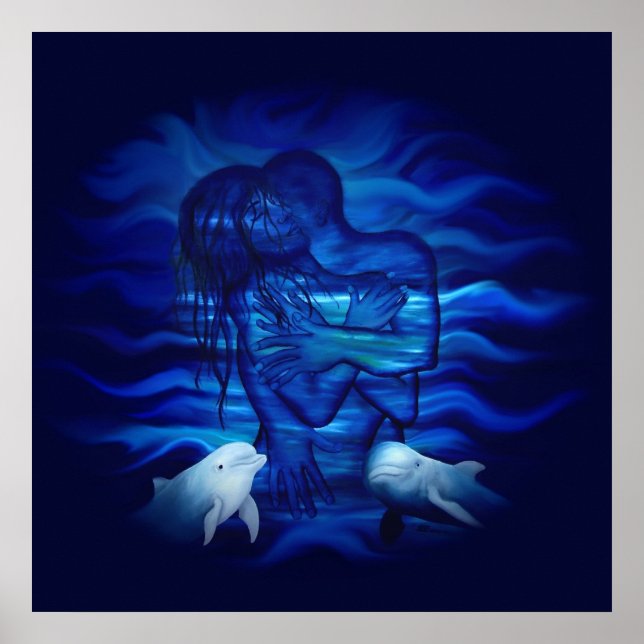 Poster Amor, Paixão ato - par com par de Golfinho (Frente)