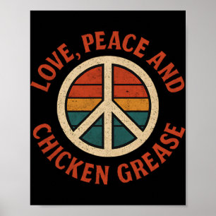 Poster Amor, Paz E Gordura De Frango - Assinatura De Paz