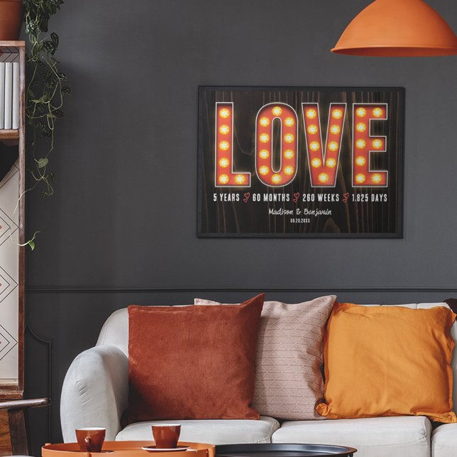 Poster Amor Personalizado por 5 de Aniversário de Marco R (Criador carregado)