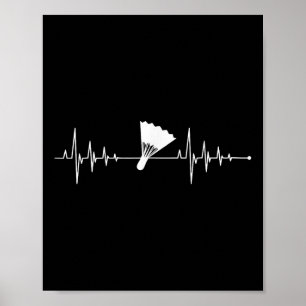 Poster Amor Peteca Batimento Coração Peteca Esporte Petec