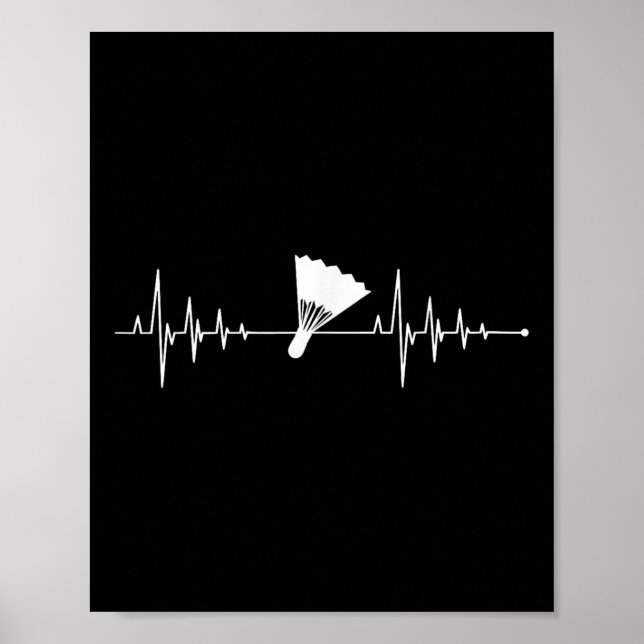 Poster Amor Peteca Batimento Coração Peteca Esporte Petec (Frente)