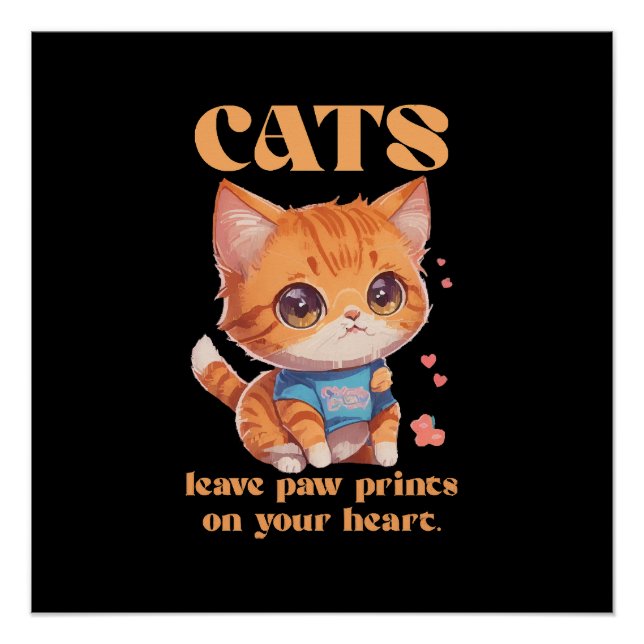 Pôster amor por gatinho (Frente)