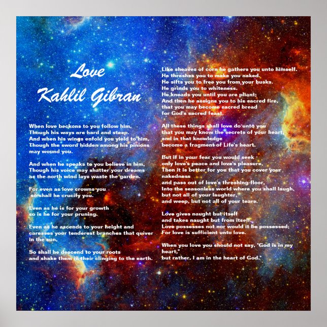 Pôster Amor por Kahlil Gibraltar (Frente)