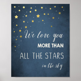 Pôster Amor por você mais que todas as estrelas Citação a