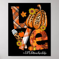 AMOR Pumpkin Leopard SPED Professores Obrigados de