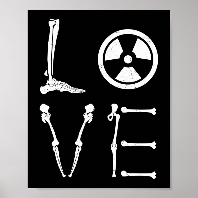 Poster Amor Radiologia Homens Mulheres Radiologista (Frente)