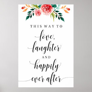 Poster Amor, Rir e Feliz Para Sempre Após Casamento