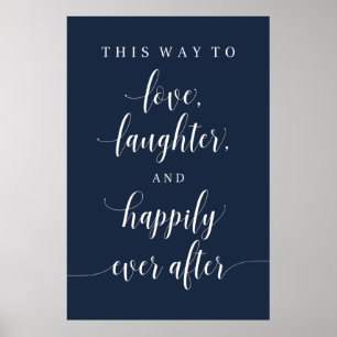 Poster Amor, riso, e alegria para sempre após o casamento