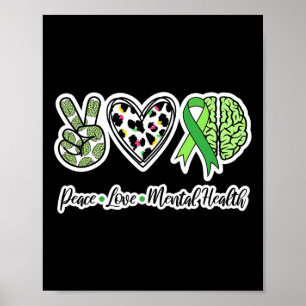 Poster Amor Saúde Mental Vestimos Saúde Mental Verde