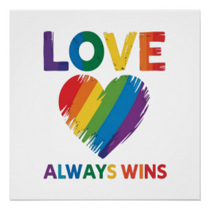Pôster Amor Sempre Vence LGBT