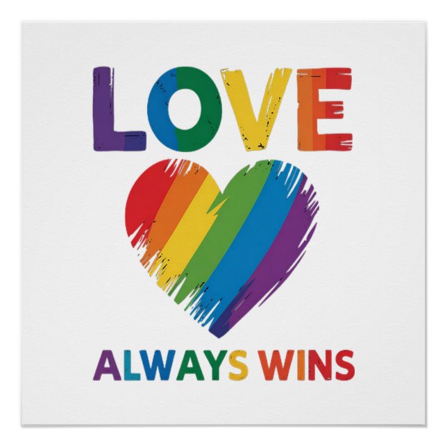 Pôster Amor Sempre Vence LGBT (Frente)