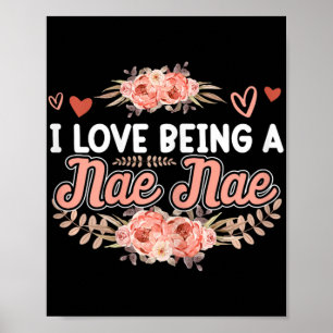 Poster Amor Ser Um Nae Nae Dia de as mães Floral