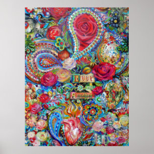 Pôster Amor um outro de Boho Paisley