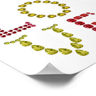 Poster Amor, Vermelho e Amarelo