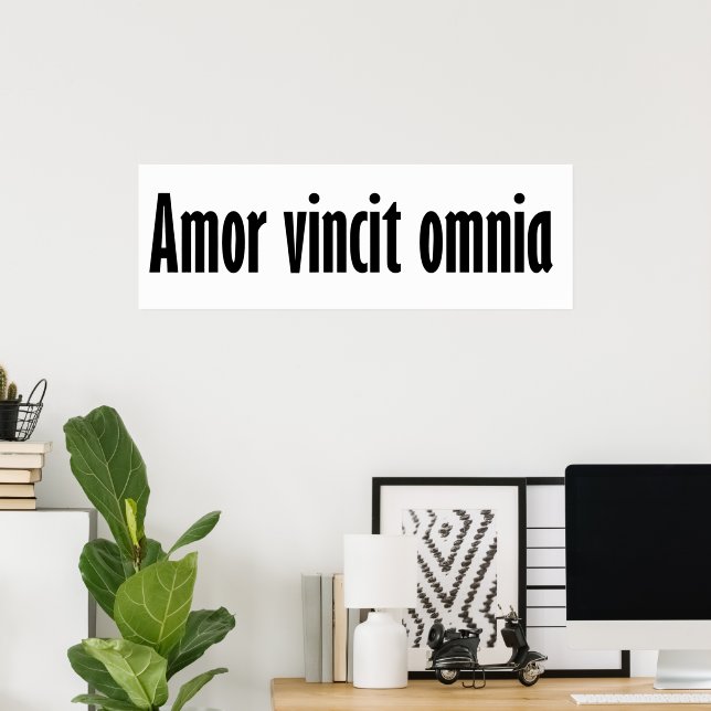 Poster amor vincit omnia (Escritório em casa)