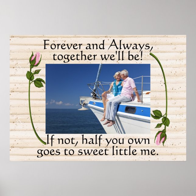 Pôster Amor Vinculativo, Casamento, Humor Aniversário (Frente)