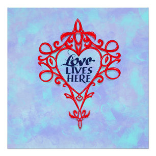 Pôster Amor Vive Aqui, poster