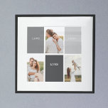 Poster Amor Vive Aqui | Três Presentes Da Família De Foto<br><div class="desc">Apresentando um presente animador e personalizado que celebra a essência da família, apresentando uma bela estrutura de cinza adorada com uma frase emocionante "Love Lives Here" e três fotos acalentadas. Cada vez que o receptor vislumbra este dom notável, seu coração será cheio de lembranças amáveis e de uma profunda apreciação...</div>