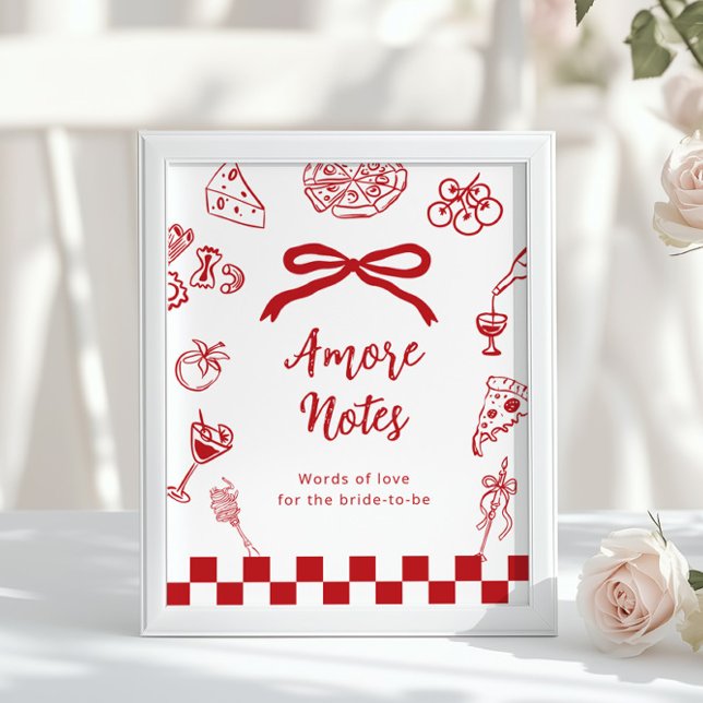 Poster Amore notas Isso é Amor Vermelho conselhos chá de  (Criador carregado)