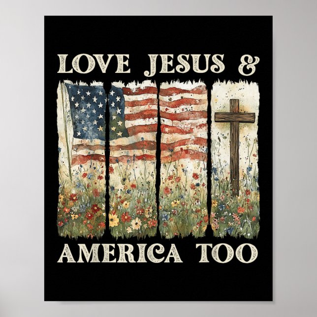 Poster Amores E Jesus América Também 4 De Julho Wildflowe (Frente)