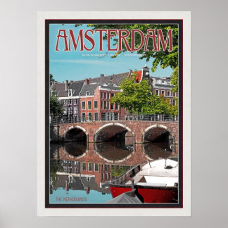 Poster Amsterdã - Keizersgracht-RGrachtCentrum