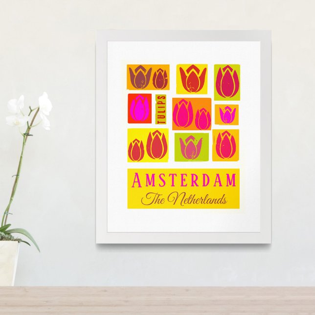 Poster Amsterdam Tulips Países Baixos Holanda (Criador carregado)