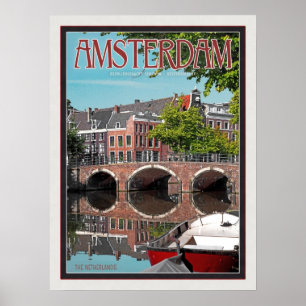 Poster Amsterdão - Keizersgracht-RGrachtCentrum