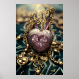 Poster Amulet Crystal Heart