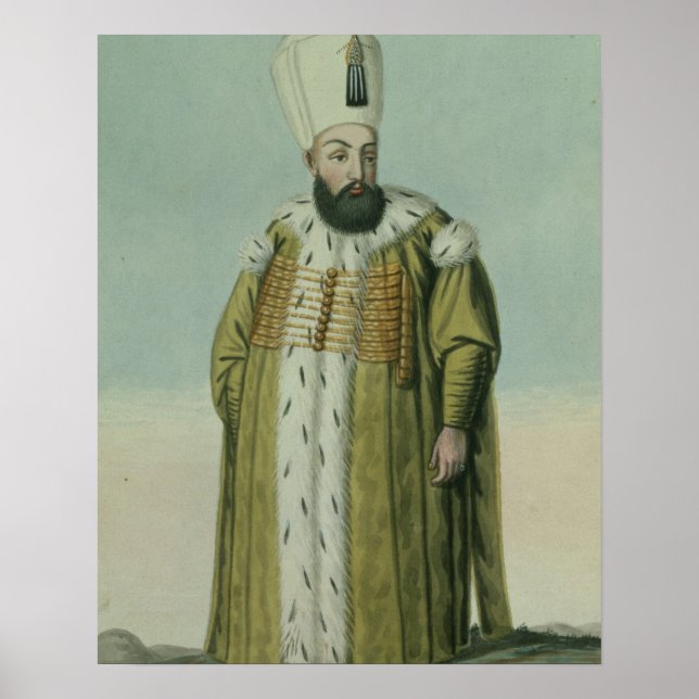 Pôster Amurath (Murad) III (1546-95) Sultan 1574-95, de (Frente)
