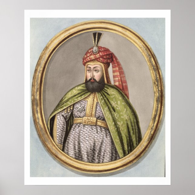 Poster Amurath (Murad) IV (1612-40) Sultan 1623-40, from (Frente)