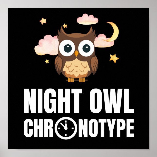 Poster Amusing Night Owl Chronótipo (Frente)