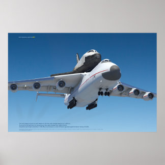 Poster An-225 Mriya & Buran in the Sky