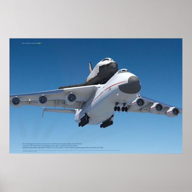 Poster An-225 Mriya & Buran no Céu (Frente)