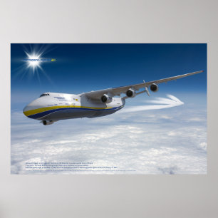 Poster An-225 Mriya: Maior Aeronave do Mundo Cartaz 3D