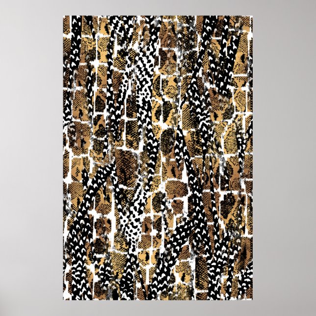 Poster An abstract design that transforms an animal skin (Frente)